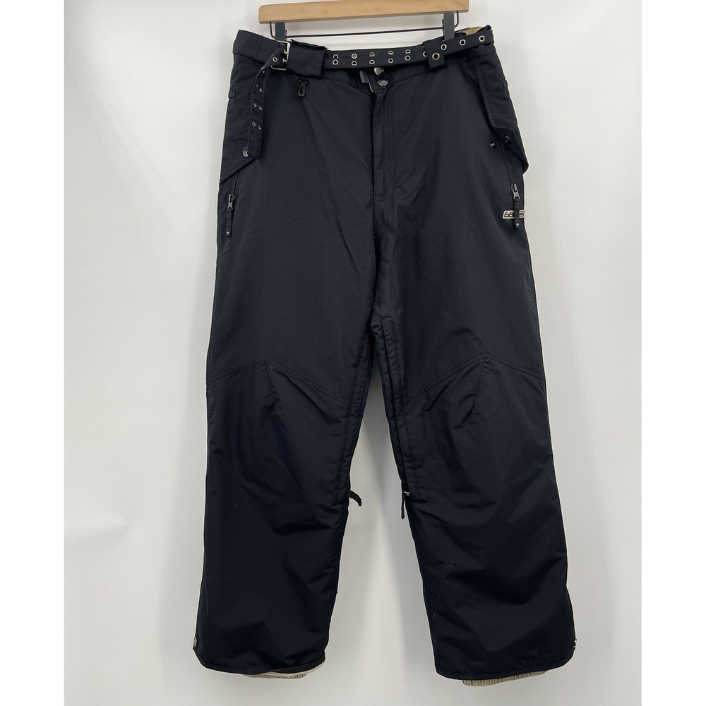 686 Snowpants Men L Snowboard Ski Black Gothic Grunge Padded Six Eight Winter